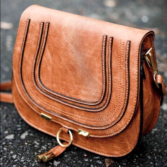 Highland Crossbody Handbag in Saddle Brown - Picture 2 of 3