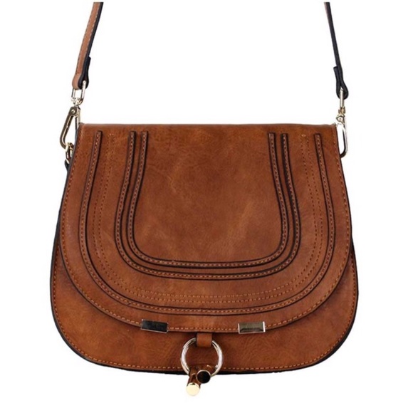 Highland Crossbody Handbag in Saddle Brown - Picture 3 of 3