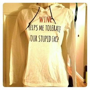 New WINE HELPS ME TOLERATE YOUR STUPID FACE TOP