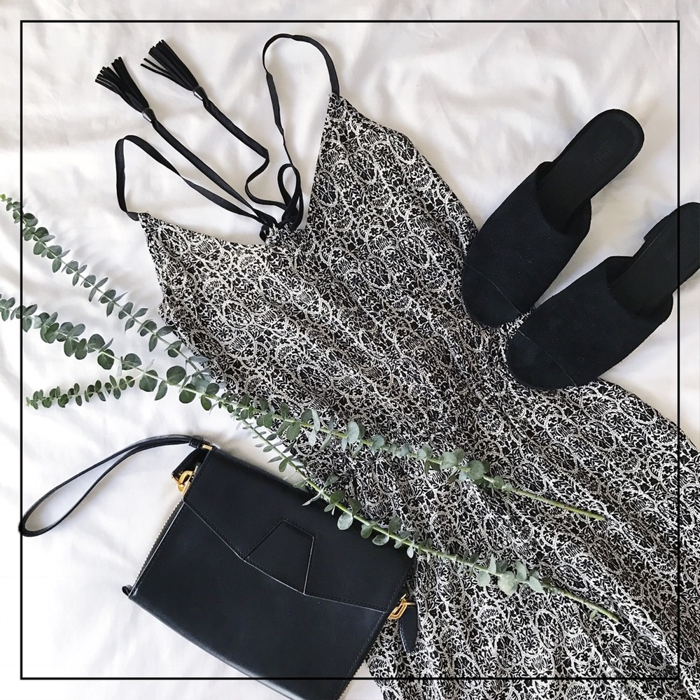 🌿Black and White Printed Jumpsuit🌿 - Picture 2 of 8