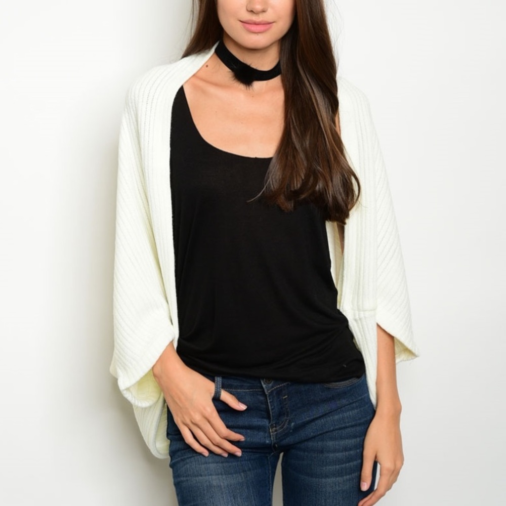 Ivory Cardi-Poncho