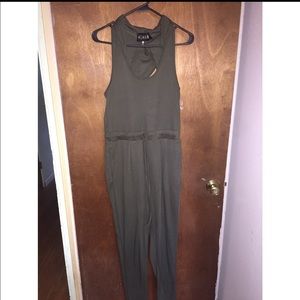Olive Green Jumpsuit w/Hood