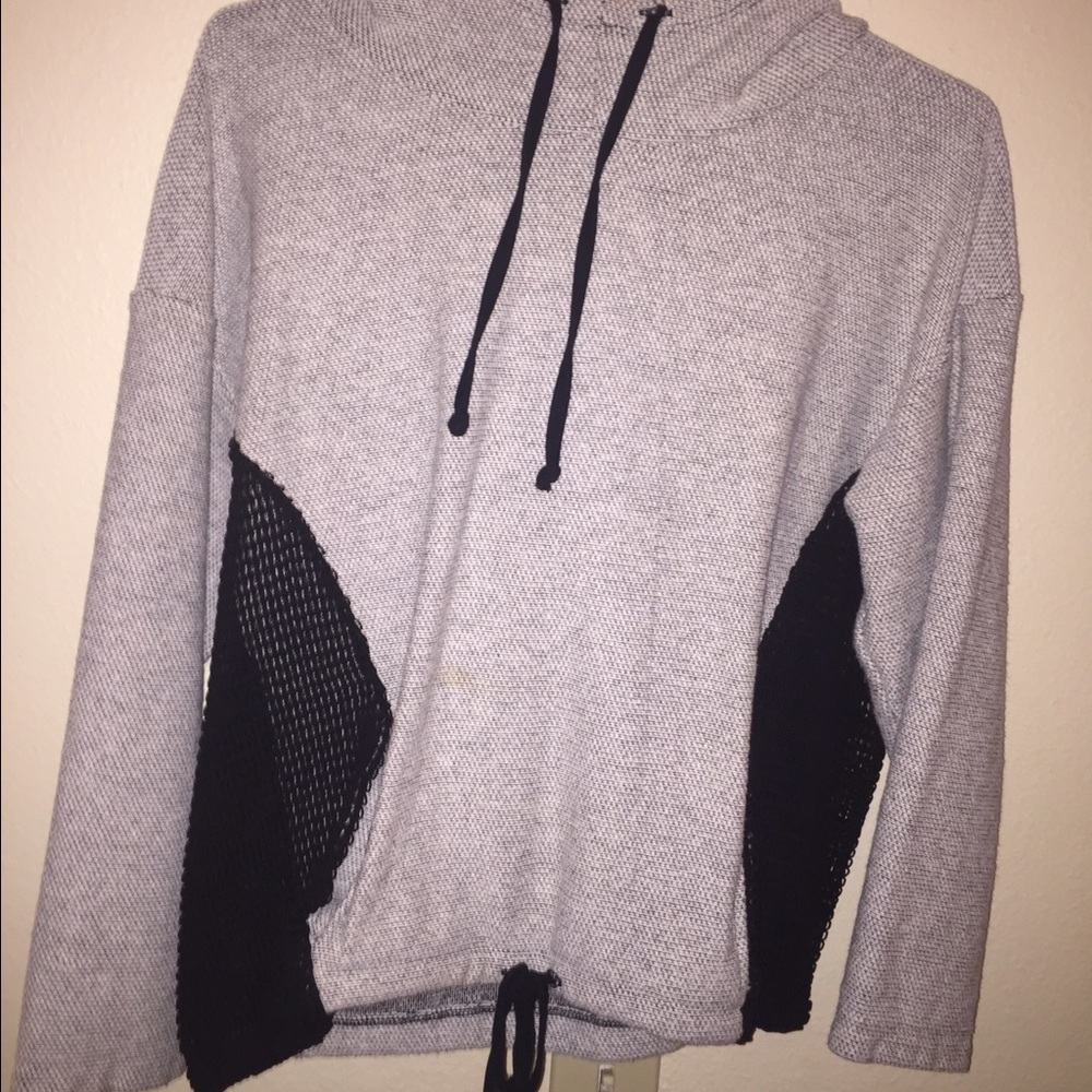 Comfortable grey and black hoodie