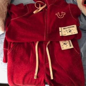 true religion tracksuit red