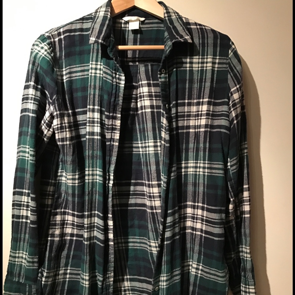 H&M flannel in green