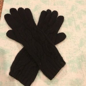 Black Cashmere Knit Gloves