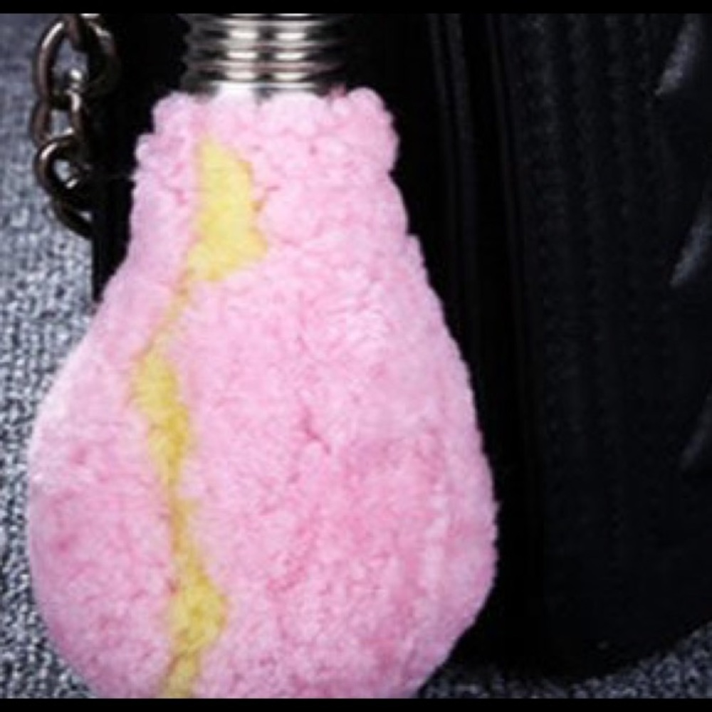 ON SALE🤑 Pink Plush Light Bulb Handbag Charm