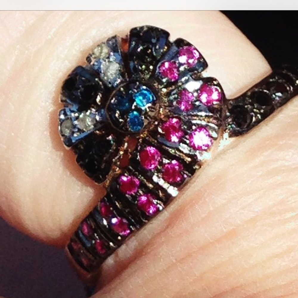 New!  Diamond + Austrian Crystal .925 Ring - 8 - Picture 3 of 8