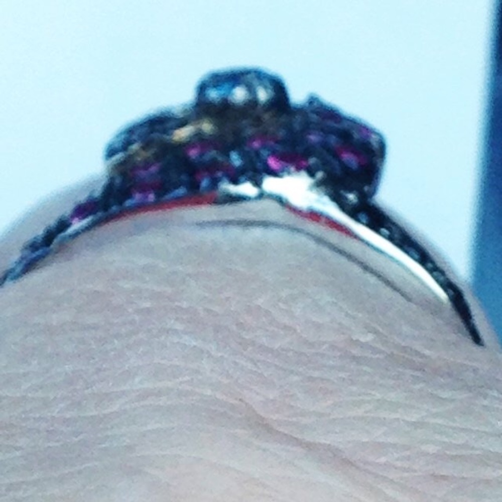 New!  Diamond + Austrian Crystal .925 Ring - 8 - Picture 6 of 8