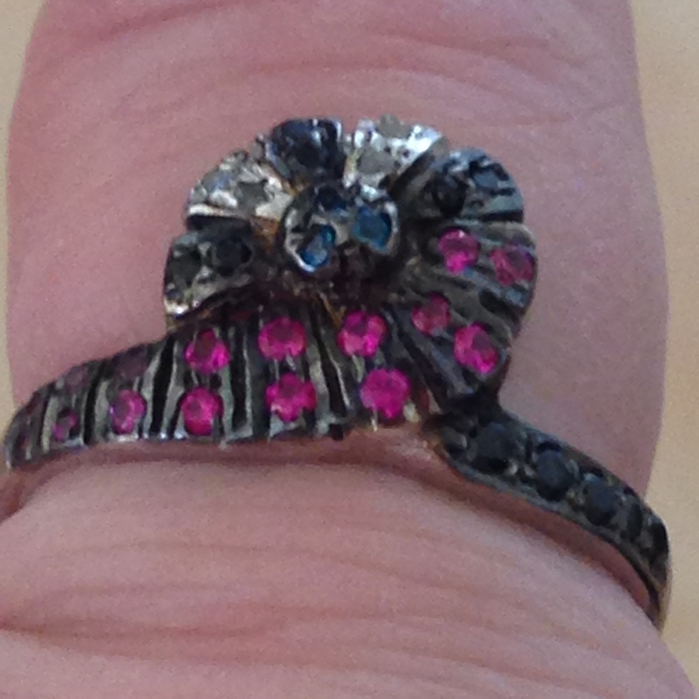 New!  Diamond + Austrian Crystal .925 Ring - 8 - Picture 2 of 8