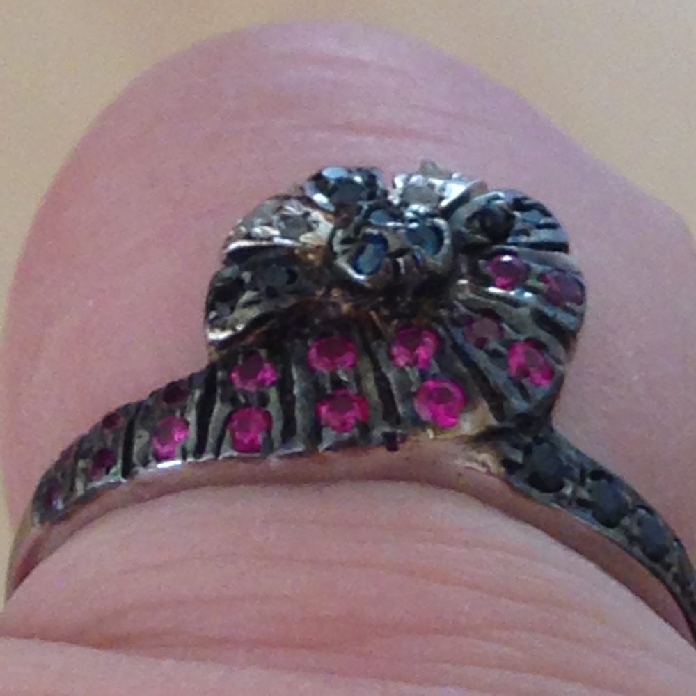 New!  Diamond + Austrian Crystal .925 Ring - 8 - Picture 7 of 8