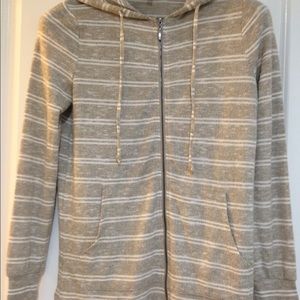 Olivia Sky XS Modern Beige with Cream Zip Hoodie