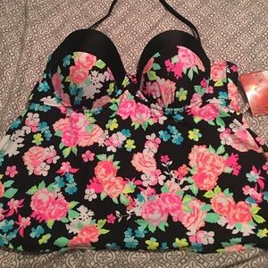 Joe Boxer floral bathing suit top