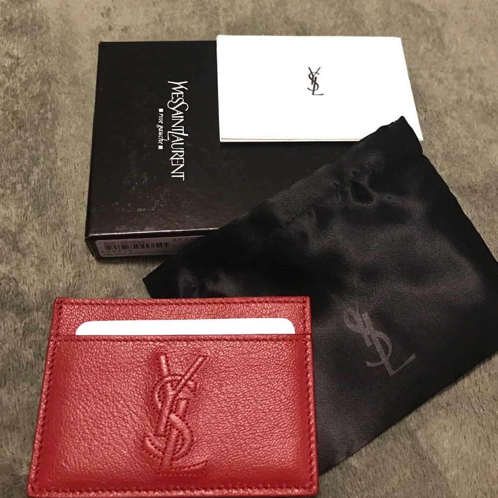 🔴SOLD🔴Brand New Authentic Red YSL Cardholder