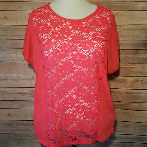 SOLD Bluebell Plus Size 1X 2X Hot Pink Front Top - Picture 2 of 8