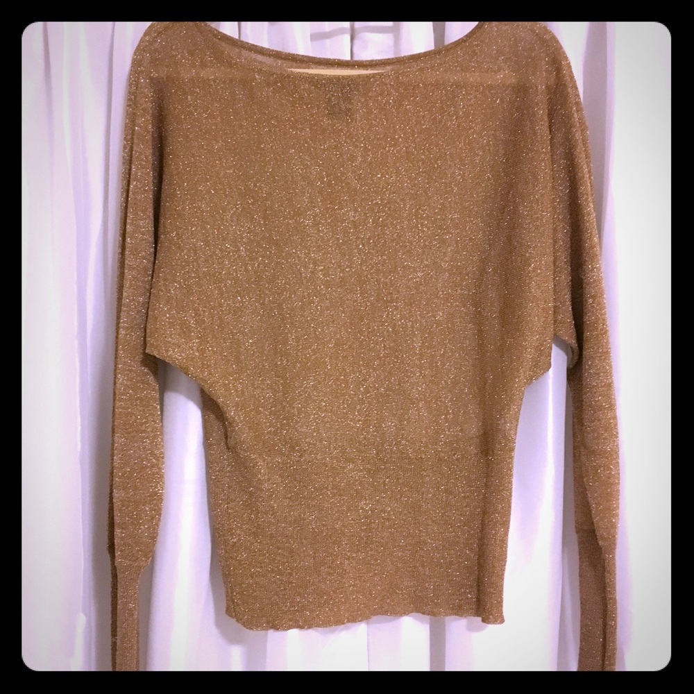 Frenchi Gold Blouse (Size L but fits Sm/Med)