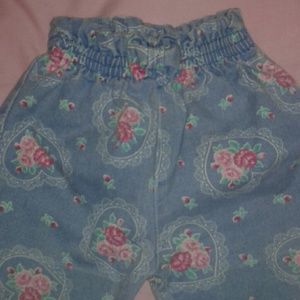 Vintage Healthtex Shabby Rose Denim Jeans Pants
