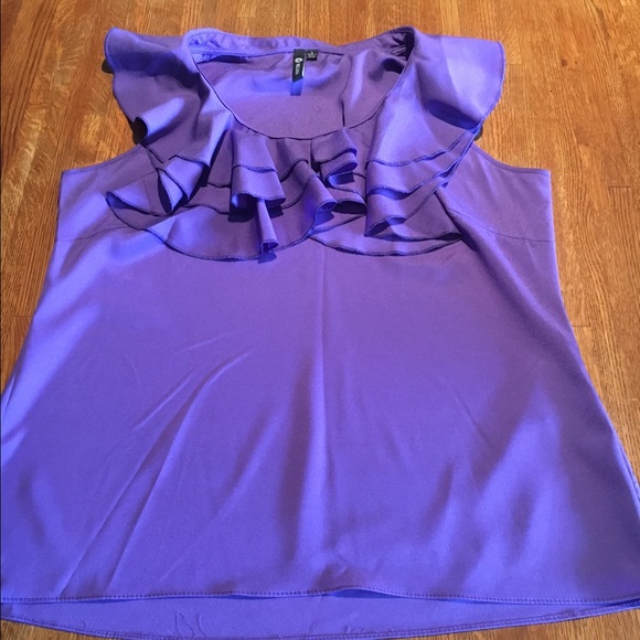 Milano Tops - Milano Ruffle Dressy Tank Top, size L