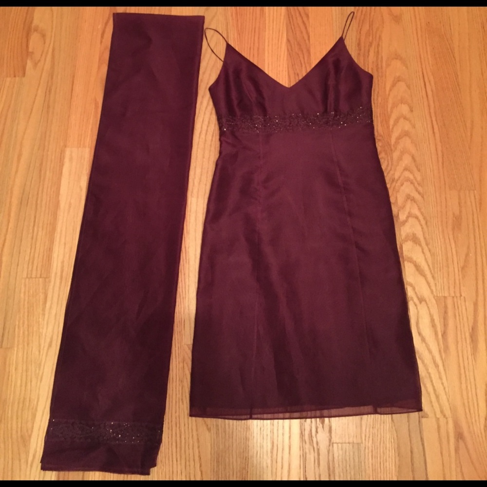 Ann Taylor beaded dress with wrap