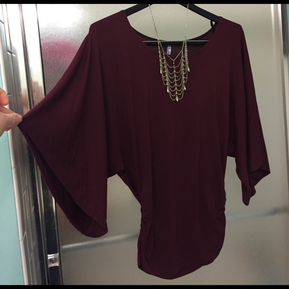 Azules Dark Burgundy Top