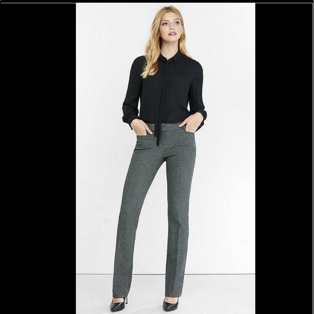 Loft petite pin strips plaid pants.EUC