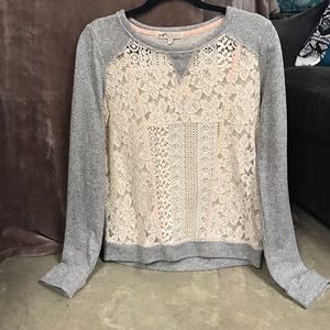 Lace sweatshirt