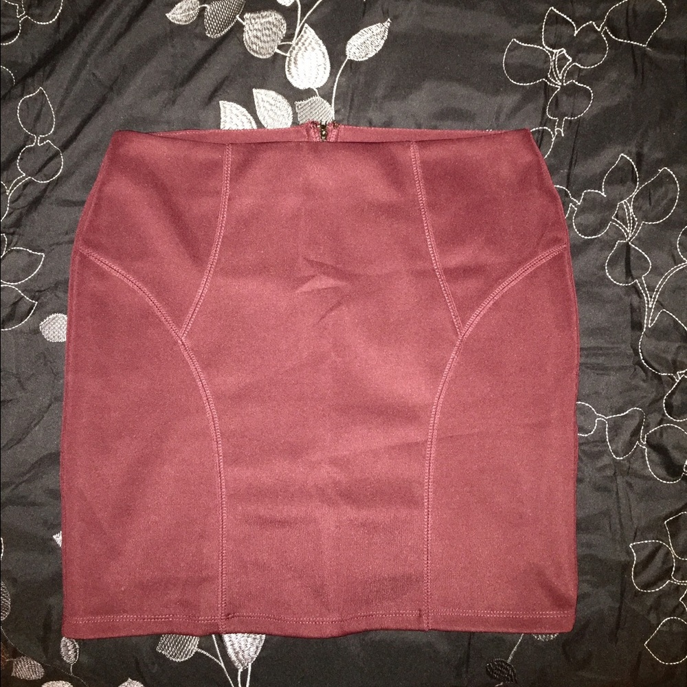 Burgundy Forever 21 mini skirt, M