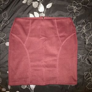 Burgundy Forever 21 mini skirt, M
