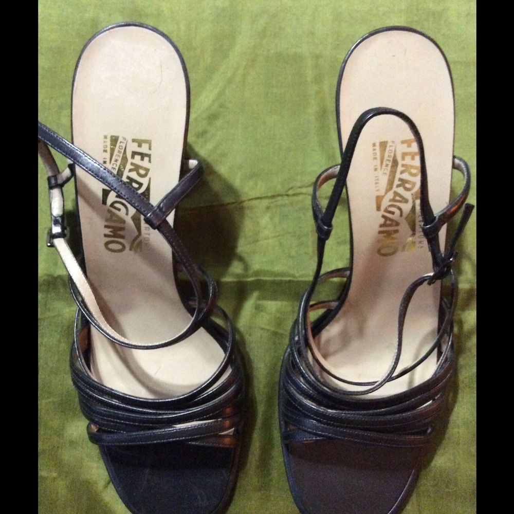 Gray Ferragamo Sandal SZ10 1/2B. $100