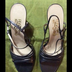 Gray Ferragamo Sandal SZ10 1/2B. $100