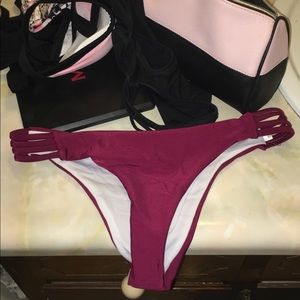 burgundy bottoms small cheeky