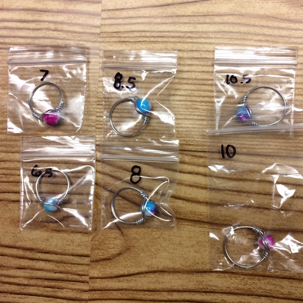 Handmade silver wire rings - Picture 4 of 4