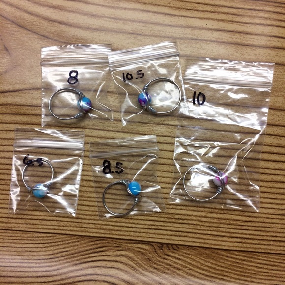 Handmade silver wire rings - Picture 3 of 4