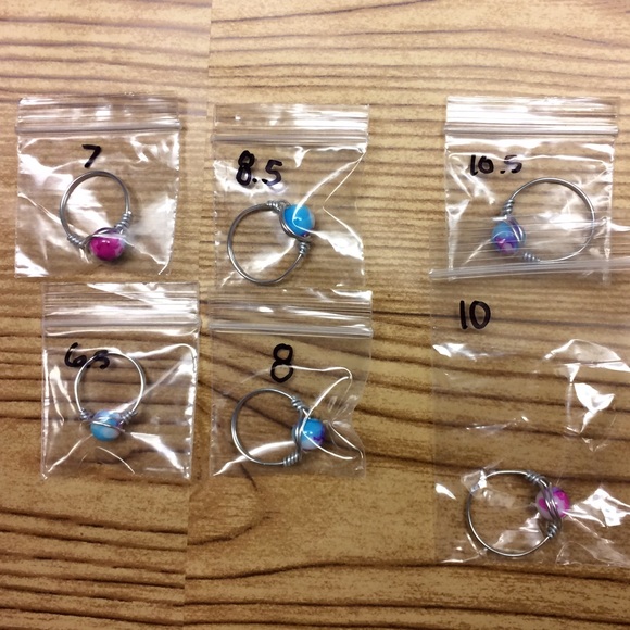 Handmade silver wire rings - Picture 4 of 4