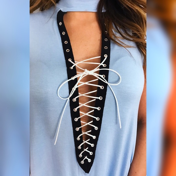 LAST ONE !! Sophia Lace Up Dress   - Picture 5 of 5