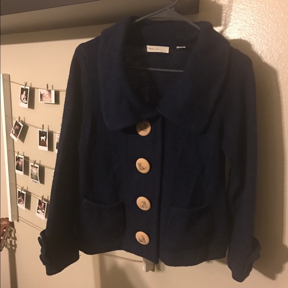 Anthropologie navy blue sweater only used once ! - Picture 3 of 7