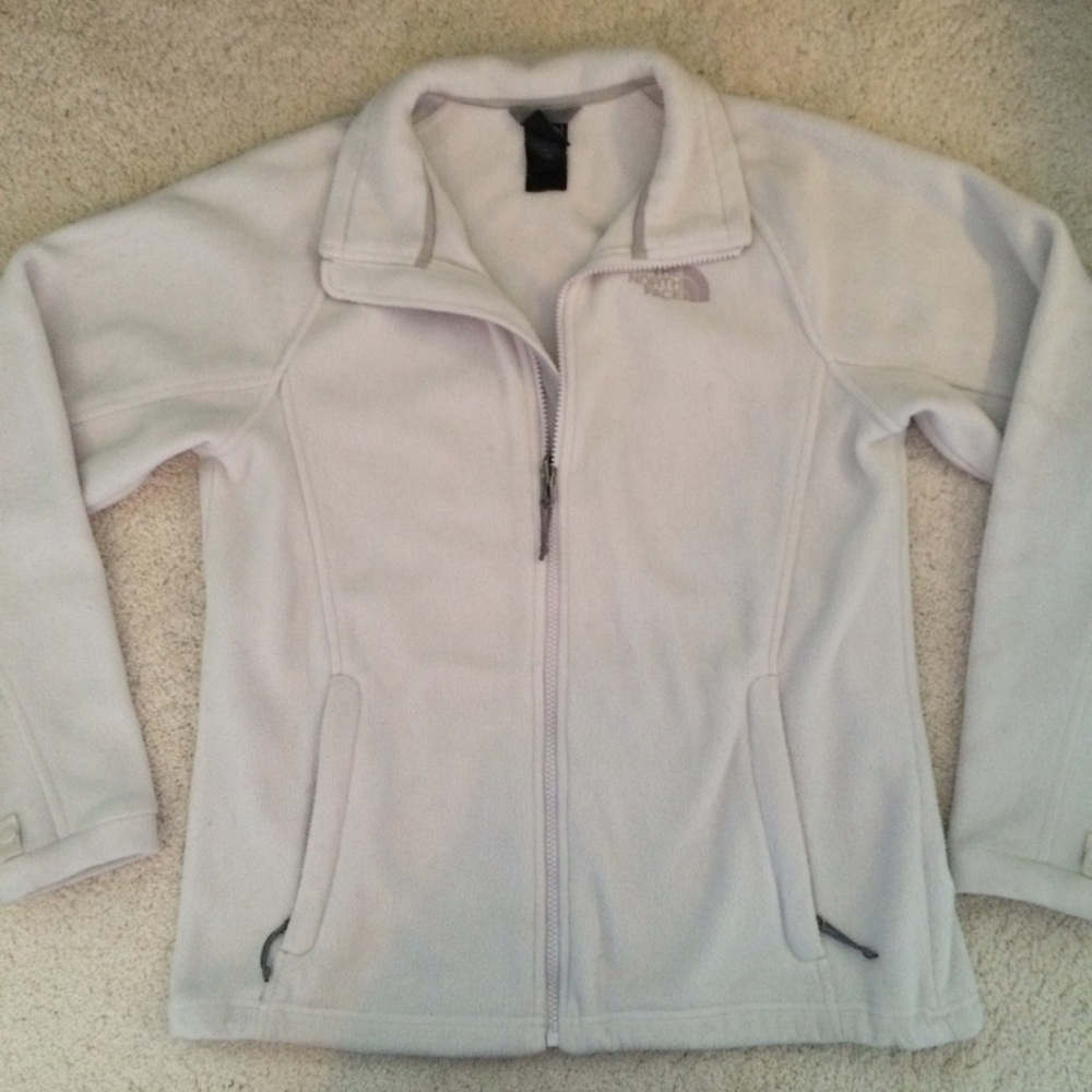 North Face ivory fleece coat