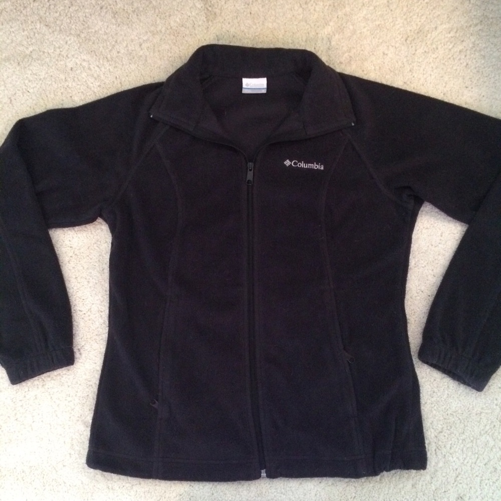 Columbia black fleece coat