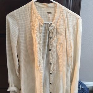 Free people button up top never worn