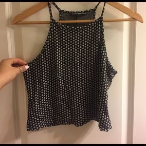 Eyelet detail halter crop too from Brandy Melville