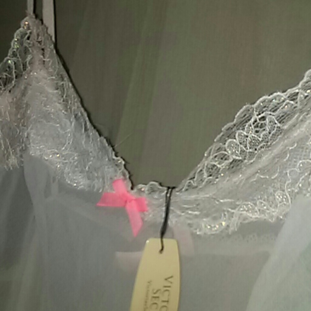 NWT V. Secret Dream Angels pink sheer nighty