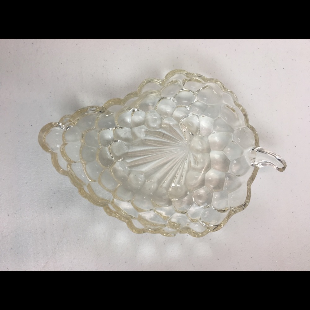 Glass Grape Jewelry Dish