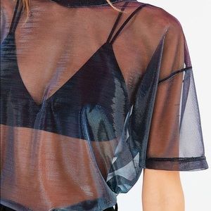 Silent + Noise Metallic mesh top