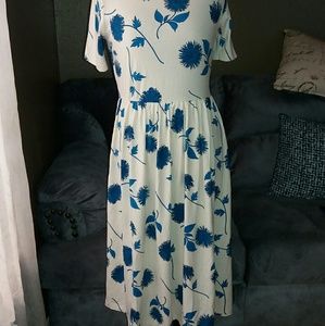 Final price Blue flower dress