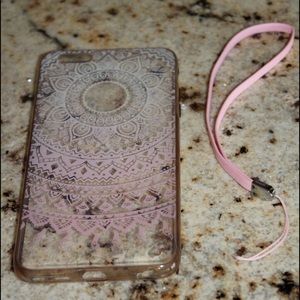iPhone 6/6S Plus Case Henna - Pink/White!!