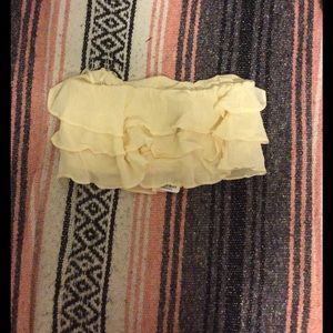 NWT CROPPED TIERED BANDEAU CROP TOP