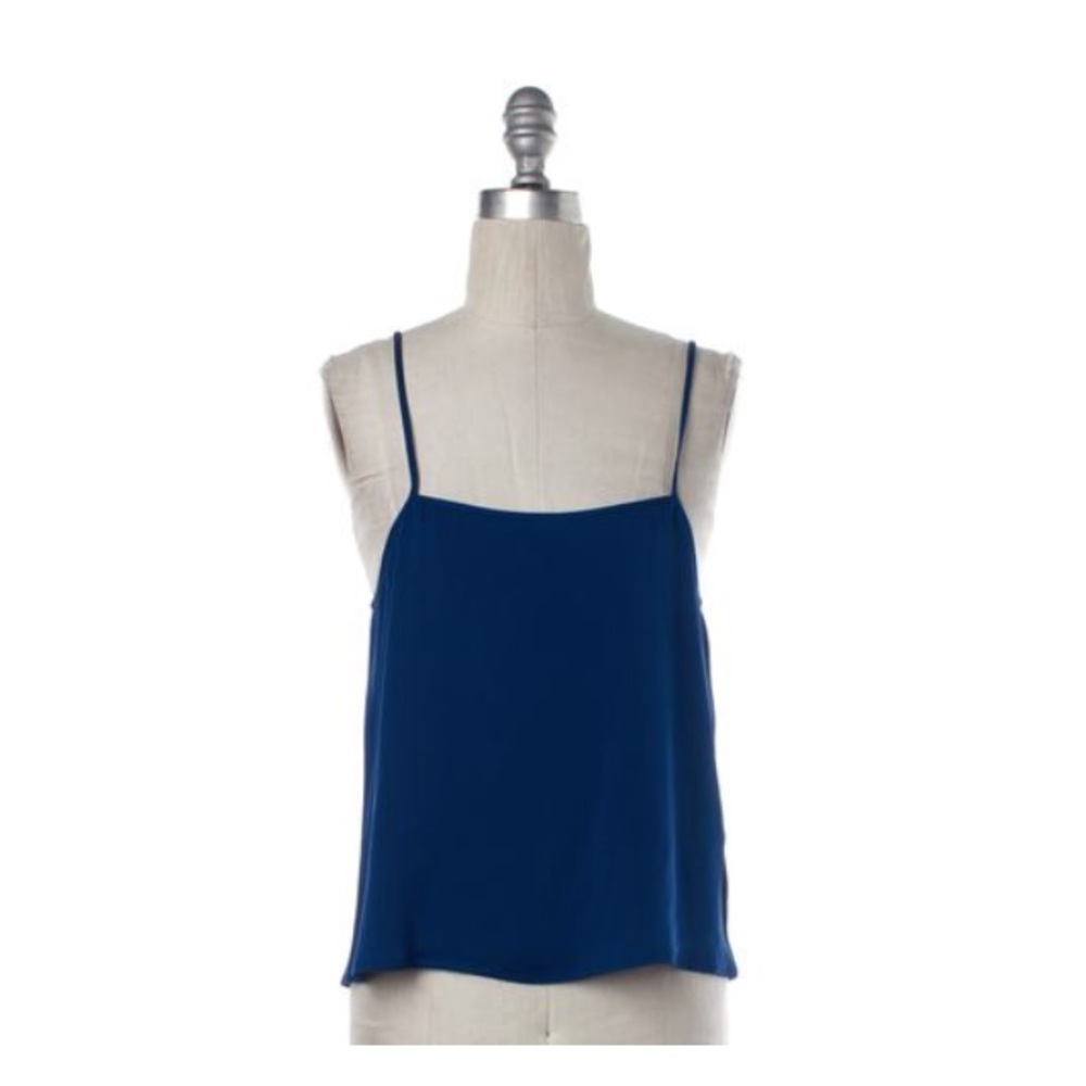 Diane von Furstenberg Blue Silk Top - Size 4
