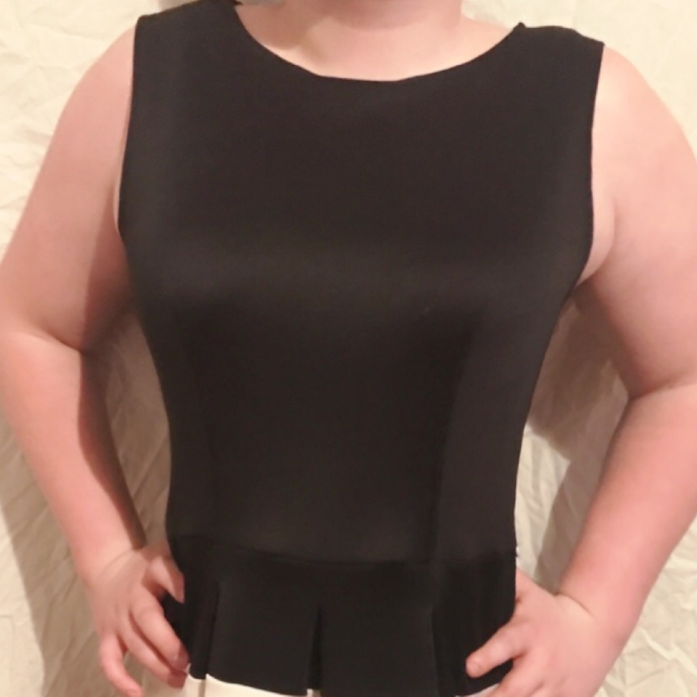 Black cream and coral rockabilly dress