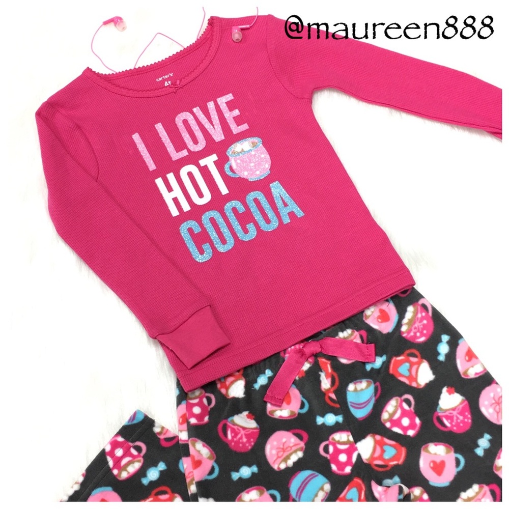 Carter's® || I LOVE HOT COCOA || 2-Piece Fleece PJ