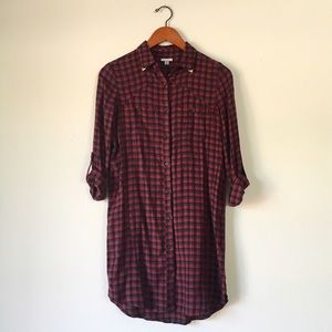 UO Plaid Shirt Dress